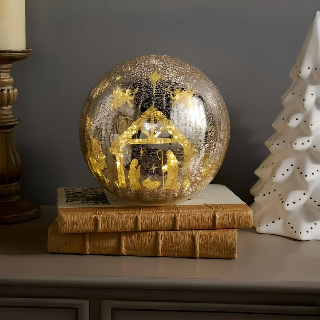 Cenário Iluminado em Esfera - Nascimento de Jesus