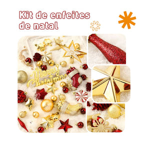 Kit 70 Bolas decoração de natal árvore pendente bolinhas enfeites natalinos casa pisca pisca led